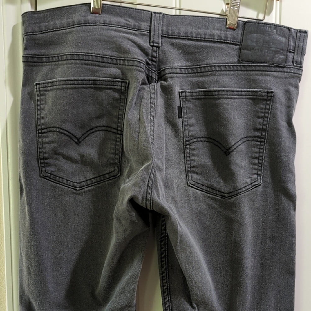 Levi's 508 Gray Jeans, Stretchy Denim